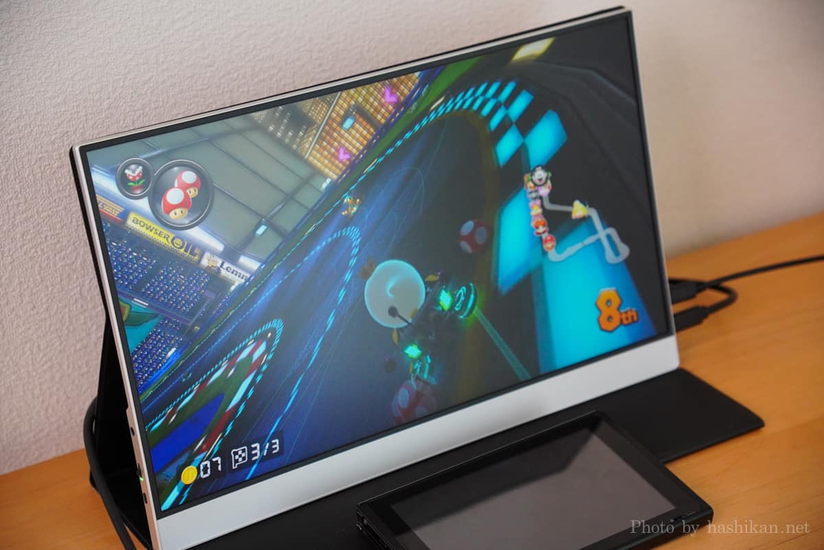 kksmart XD-1 でマリオカートをプレイしている様子の画像