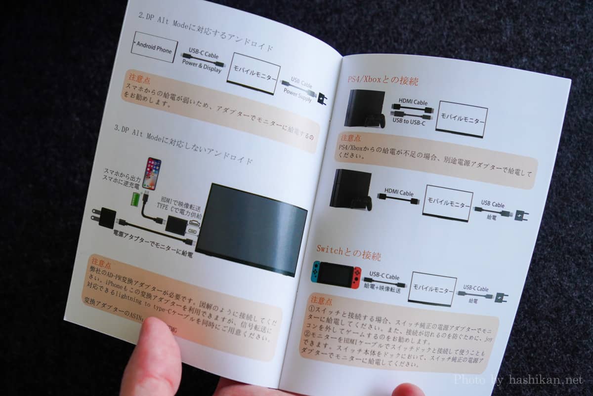 kksmart XD-1 に付属しているマニュアルは日本語対応